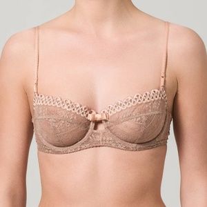 "French Kiss" by Huit Balconette Bra (32b) and Thong (S) - NWT